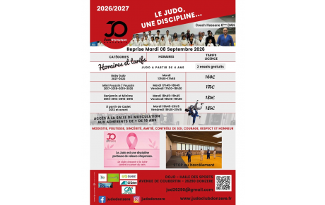 LES INSCRIPTIONS SONT OUVERTES POUR LA SAISON 2026/2027